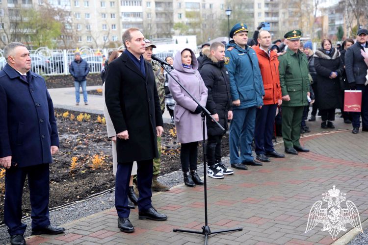 Начальник Управления Росгвардии по Республике Мордовия принял участие  в открытии Сквера защитникам Донбасса