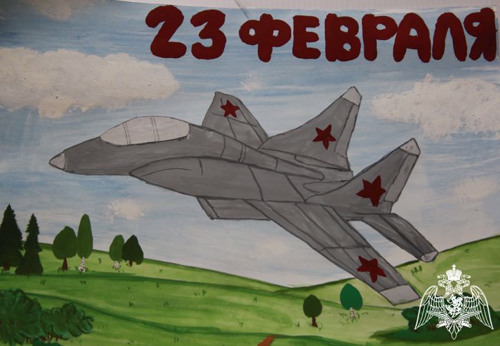 В преддверии Дня защитника Отечества в Управлении Росгвардии по Республике Мордовия открылась выставка детских рисунков