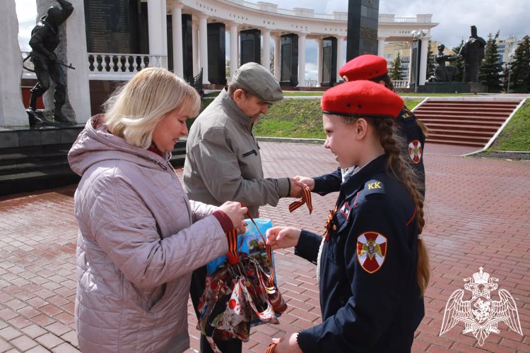 В Мордовии росгвардейцы присоединились к всероссийской акции «Георгиевская ленточка» 