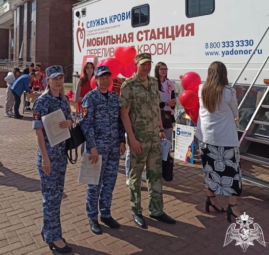 В Мордовии росгвардейцы присоединились к донорскому марафону