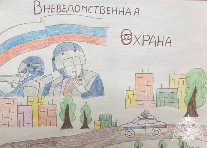 В региональном Управлении Росгвардии проходит выставка детских рисунков