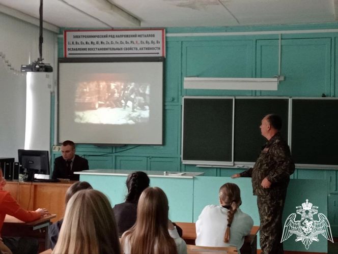 В Мордовии ветеран Росгвардии провел урок мужества