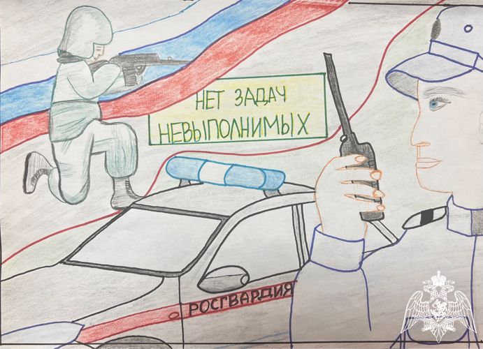 В Саранске дети росгвардейцев подготовили творческие работы ко Дню Приволжского округа войск национальной гвардии Российской Федерации