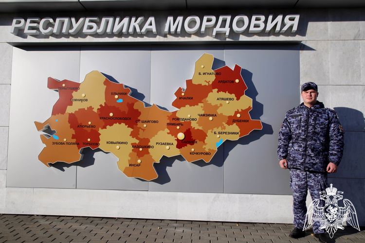 Росгвардейцы продолжают рассказывать о памятных местах Мордовии в рамках Всероссийской акции «Росгвардия гид»
