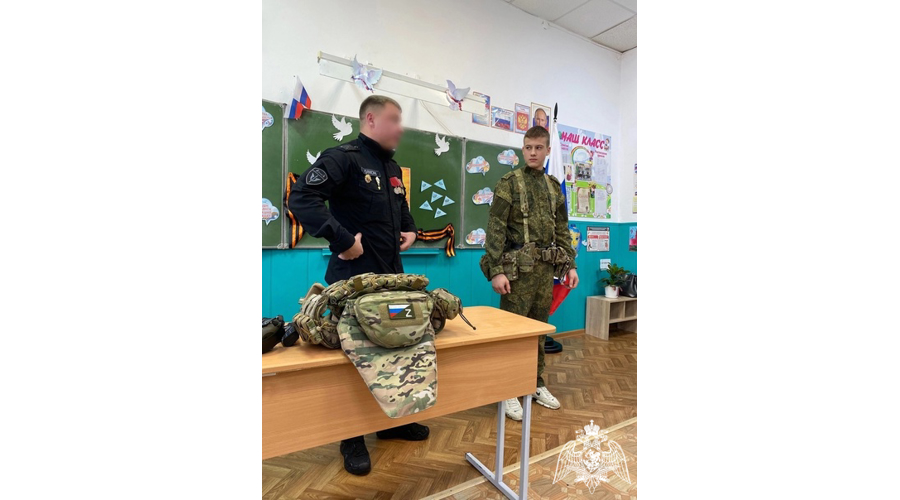 В Рузаевке прошел урок мужества с сотрудником ОМОН «Аркуда» Росгвардии