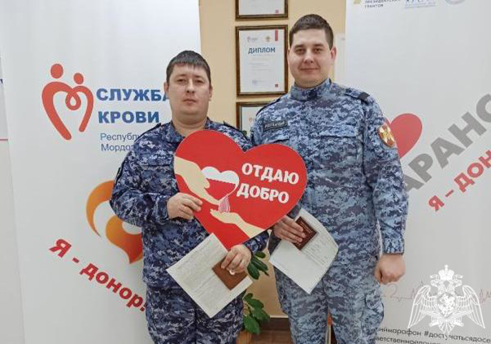 Росгвардейцы пополнили банк крови медучреждений Мордовии