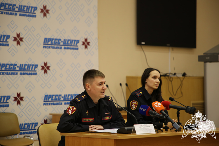 В Саранске представители Росгвардии провели брифинг для республиканских СМИ