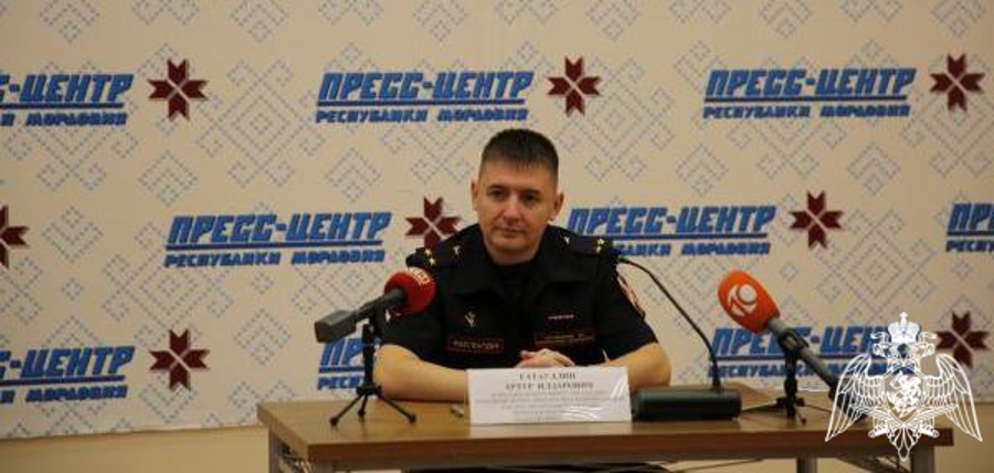 В Мордовии представитель территориального управления Росгвардии провел брифинг для республиканских СМИ