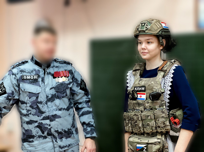 В Рузаевке в День Героев Отечества росгвардеец рассказал школьникам о героизме 