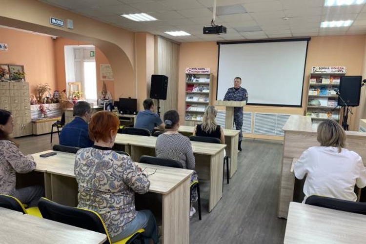Росгвардеец провел занятие по профилактике пожарной безопасности