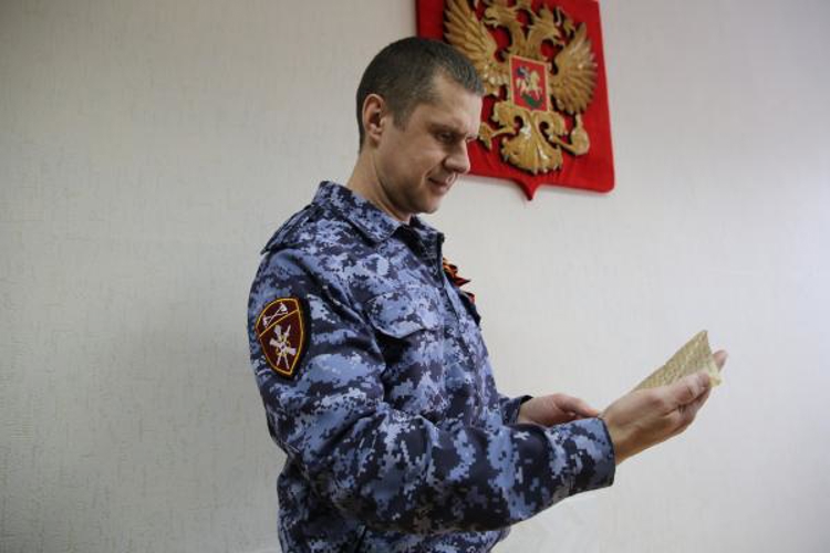Письма фронтовые: офицер Управления Росгвардии по Республике Мордовия ознакомил с фронтовым письмом прадеда