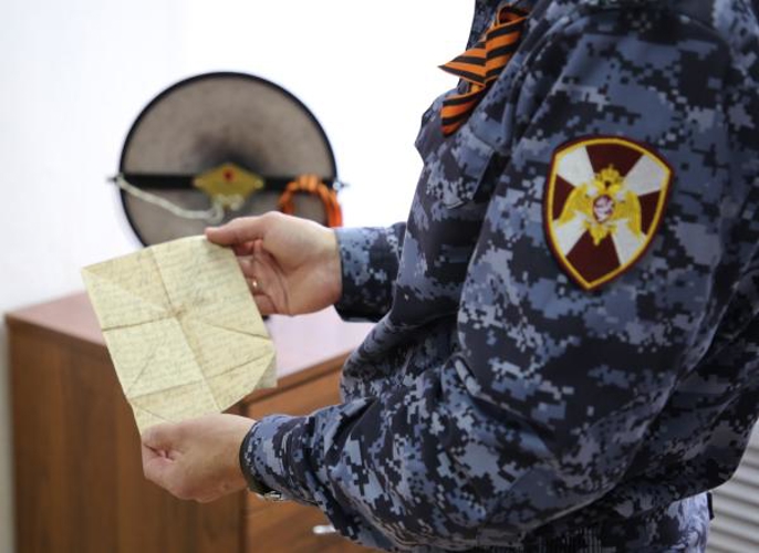 Письма фронтовые: офицер Управления Росгвардии по Республике Мордовия ознакомил с фронтовым письмом прадеда