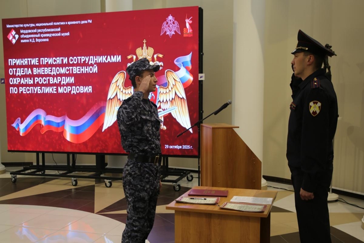 В Мордовии новобранцы Росгвардии торжественно приняли присягу