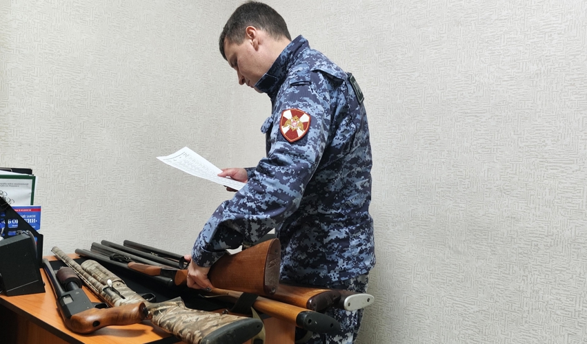 В Мордовии росгвардейцы за прошедшую неделю изъяли 11 единиц оружия