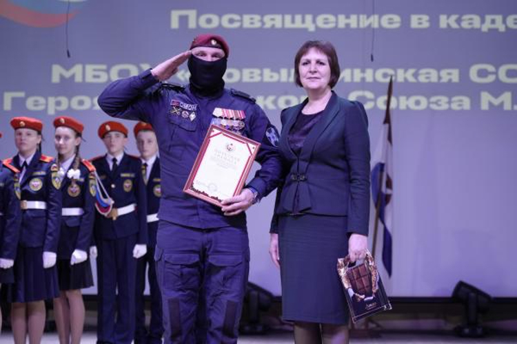 Представитель Росгвардии принял участие в посвящении в кадеты в Ковылкинском районе Мордовии 