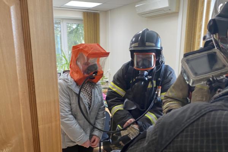 В Чамзинке Росгвардия и МЧС России провели тренировку по ликвидации условного пожара