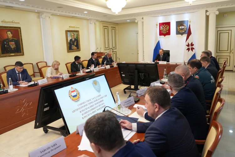 Начальник Управления Росгвардии по Республике Мордовия принял участие в работе  заседания Антитеррористической комиссии и Оперативного штаба республики