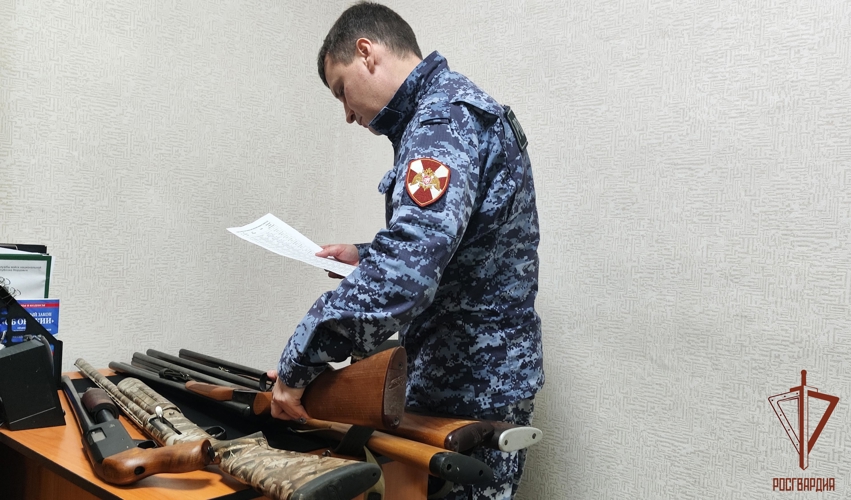 Сотрудниками Росгвардии Мордовии за прошедшую неделю изъяты 17 единиц оружия