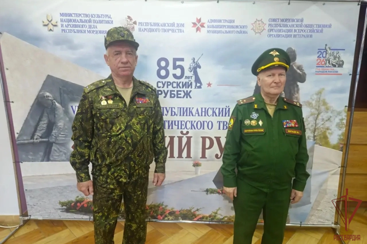 В Мордовии председатель ветеранской организации Росгвардии принял участие в  республиканском фестивале «Сурский рубеж»